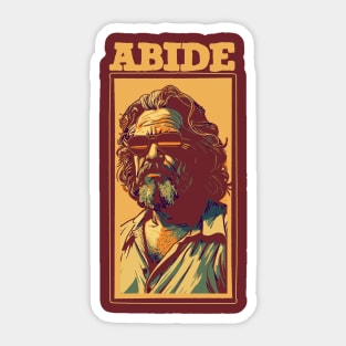 Abide - Vintage The Big Lebowski The Dude Street Art Design Sticker